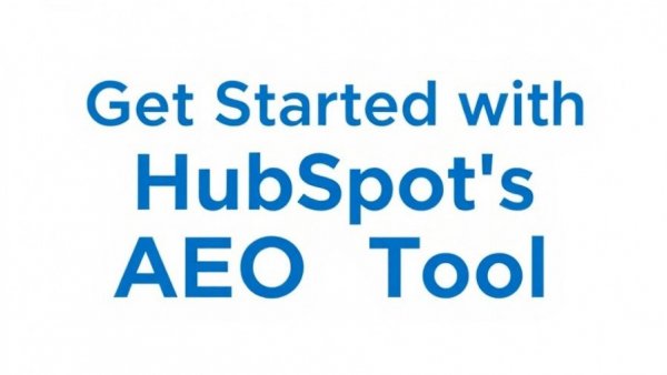 HubSpot AEO tool blue text on white background