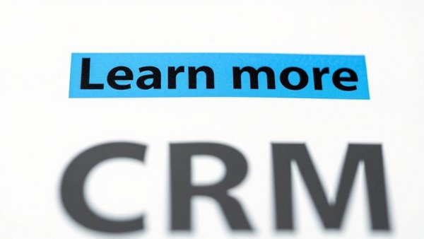 CRM for insurance companies promotion text in blue highlight