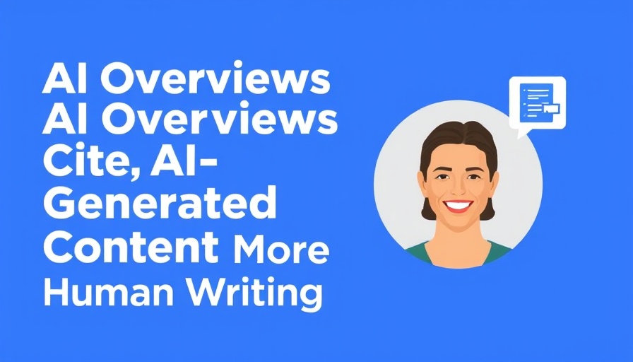 AI Overviews Cite AI-Generated Content on blue background.