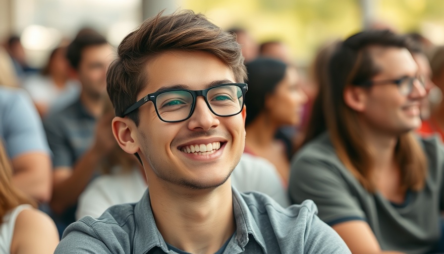Smiling young man in crowd, 2024 BAIR Graduate Directory.