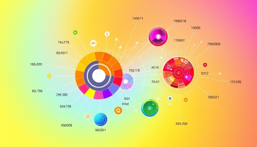 Colorful abstract representation of multi-vector retrieval with vibrant circles and arrows.
