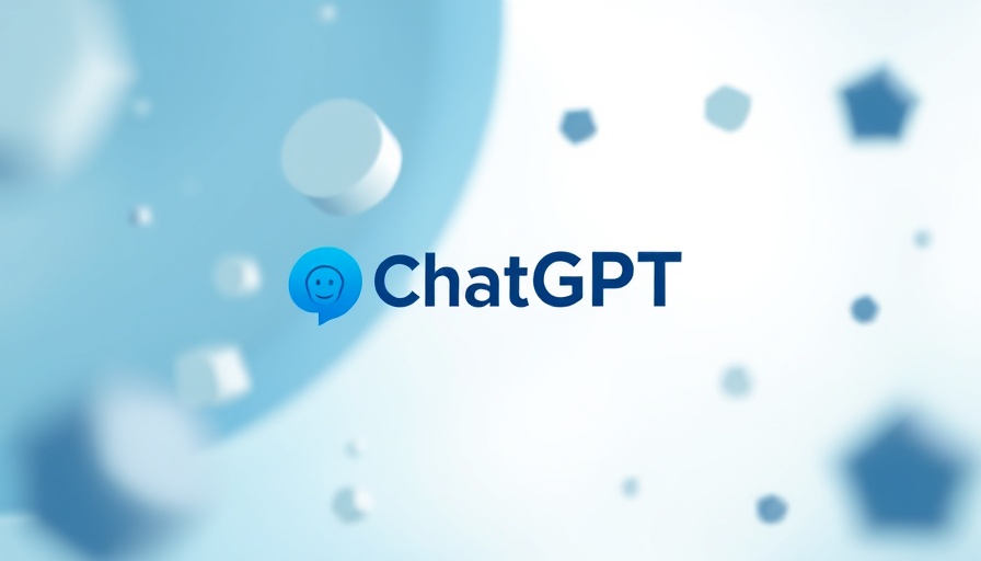 Abstract design with ChatGPT agent text for small business, OpenAI logo.