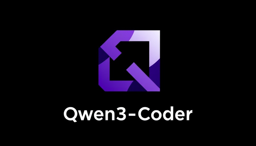 Qwen3-Coder modern logo in purple and black.