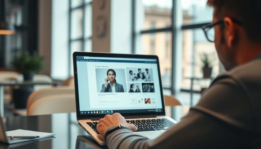 Person analyzing pop-up ad targeting techniques on laptop
