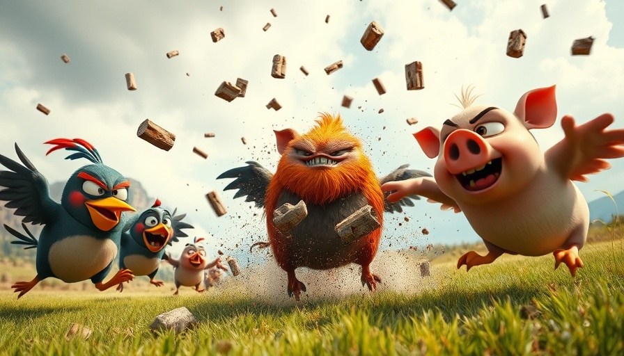 Colorful characters in a classic app store game scene
