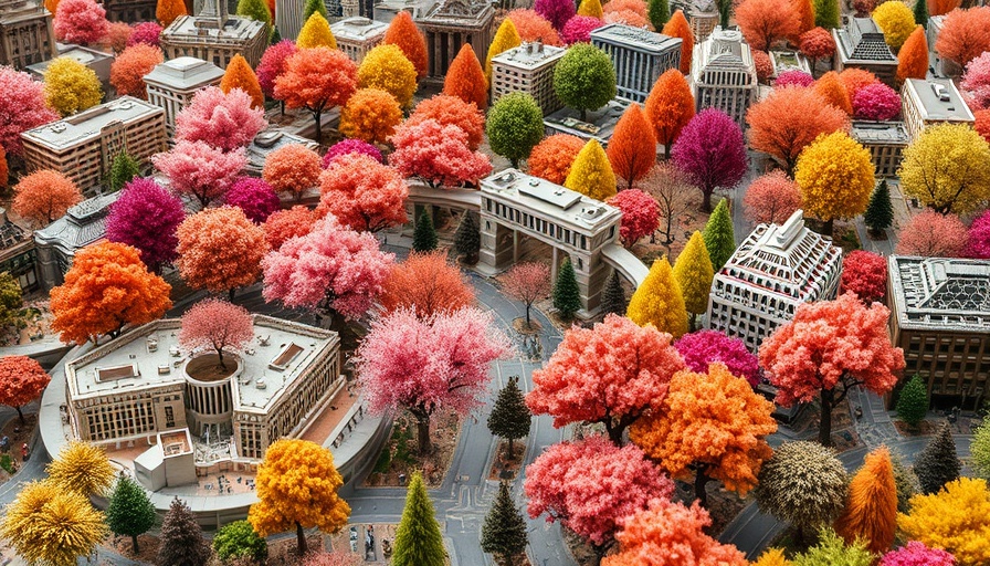NVIDIA Llama Nemotron Super v1.5 urban model with colorful trees.