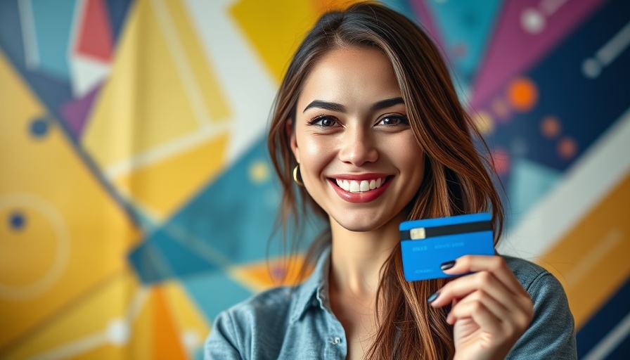 Smiling woman with credit card representing buyer persona definition.