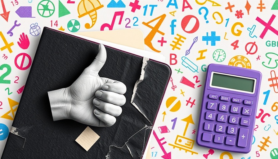 Customer Acquisition Cost calculation concept with calculator and symbols.
