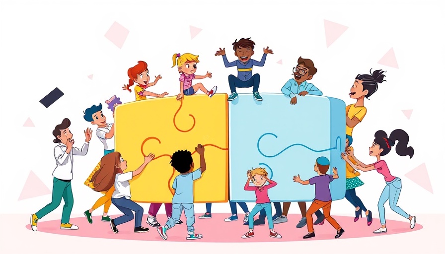 Content Experience Strategy cartoon with diverse animated characters and puzzle.