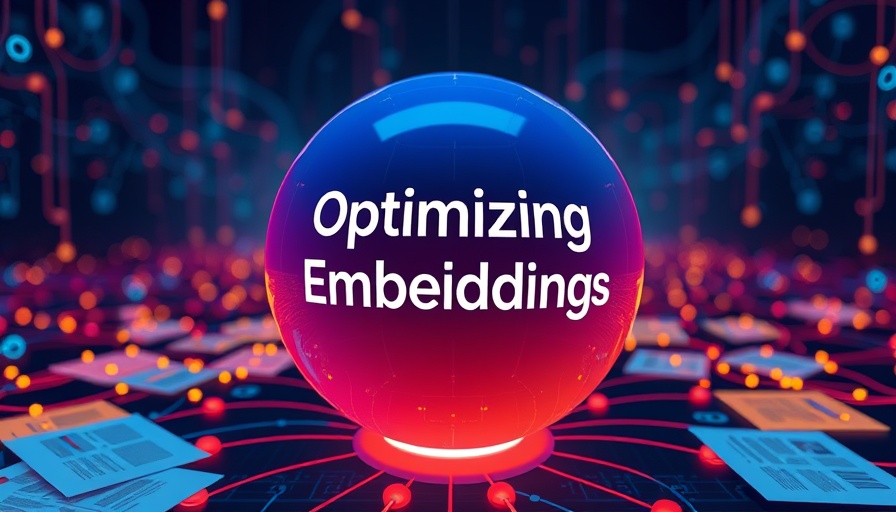 Futuristic sphere optimizing embeddings with network connections.