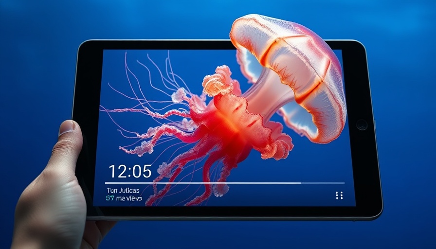 Cassette App for iPhone Videos showcasing jellyfish on tablet