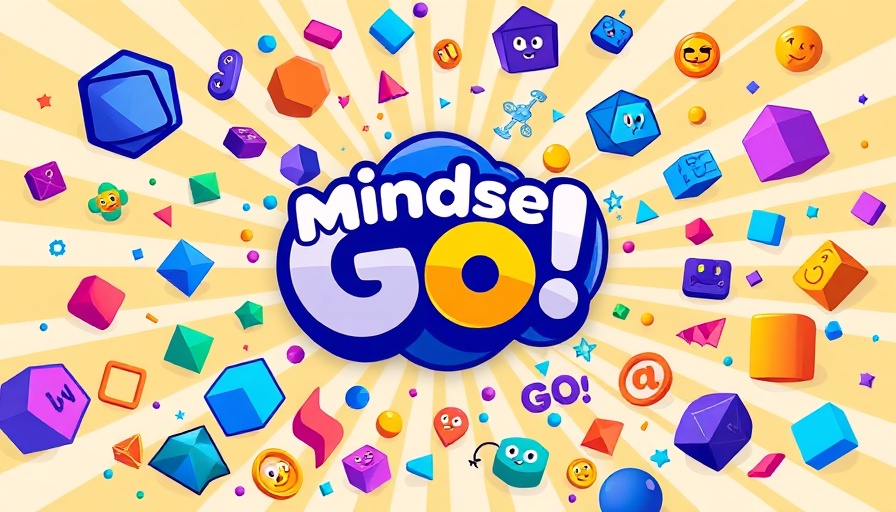 Colorful 'Mindset Go!' game logo with geometric shapes.
