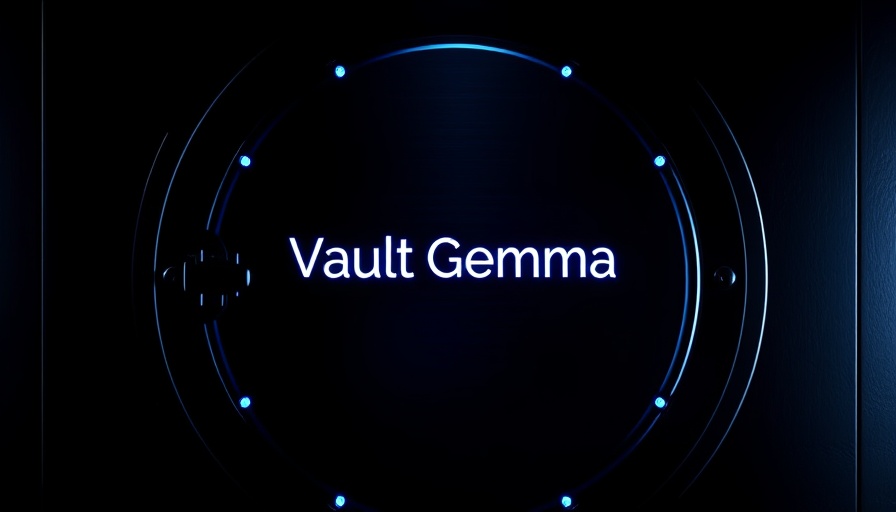 VaultGemma logo with a digital vault design, representing differentially private AI.