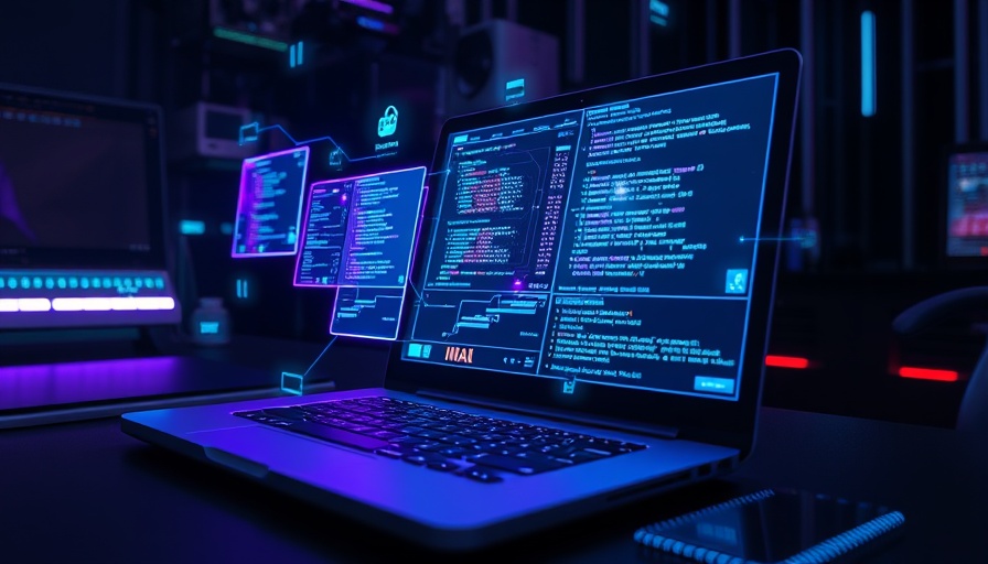Agentic system for Self-documenting code using LangGraph in a futuristic digital interface.