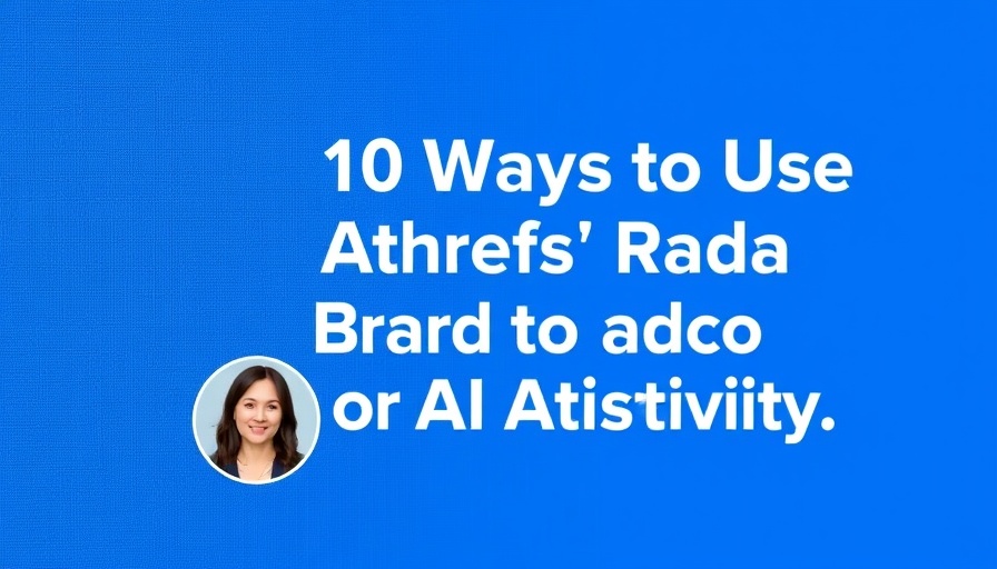 Ahrefs Brand Radar AI Visibility digital header with profile picture and text.