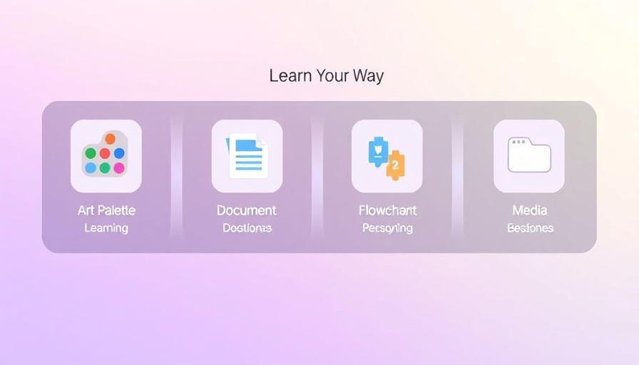 Modern graphic on generative AI for education, personalized learning tool.