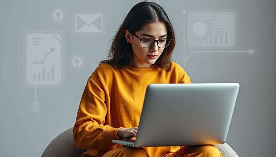 LinkedIn Marketing for Small Businesses: Woman engaging with digital marketing tools.