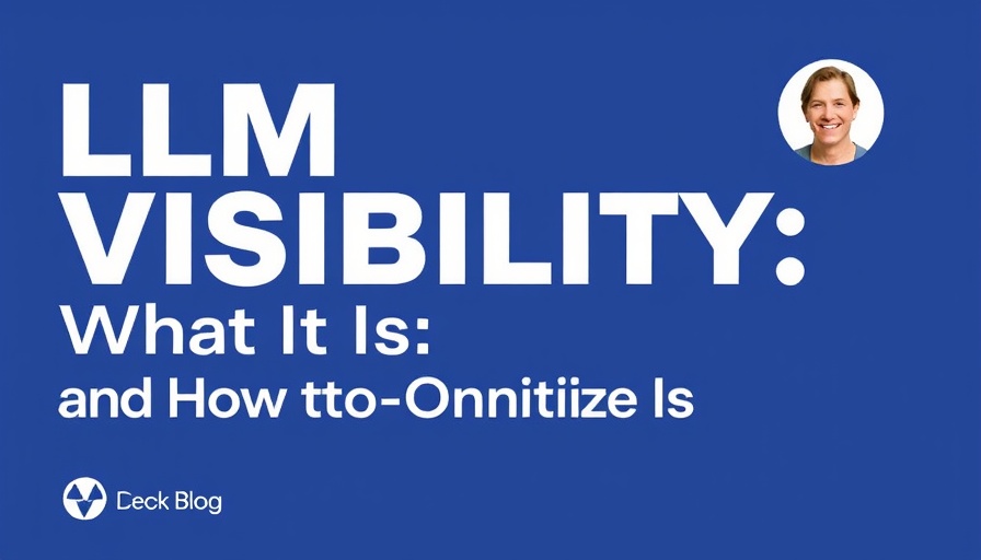 Blue blog header on LLM visibility optimization.