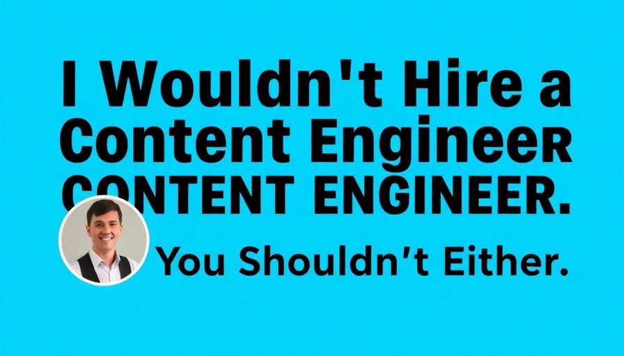 Content engineer hire discussion in a blog header image