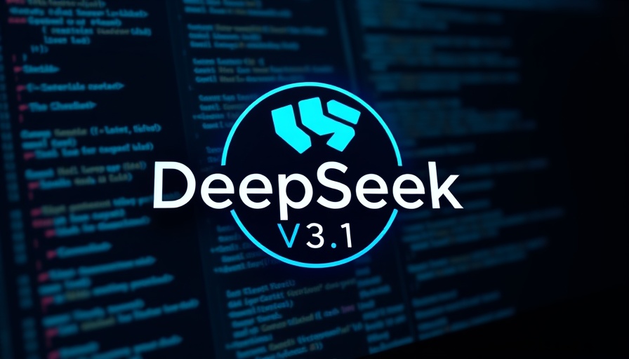 DeepSeek V3.1 logo on coding interface for small businesses.
