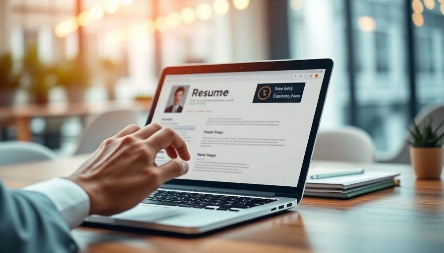 Host Resume on Your Own Static Website shown on laptop in office.