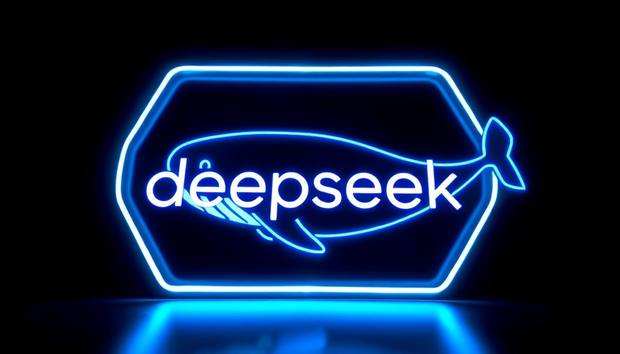 DeepSeek-V3.2-Exp logo in a futuristic neon frame.