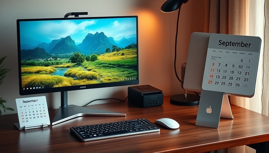 Organized workspace for ADHD content creation strategies with tech setup.