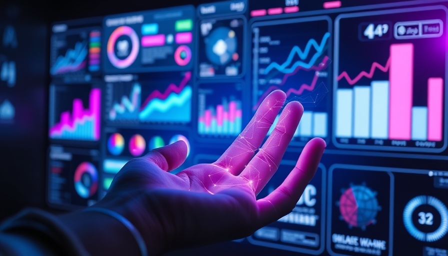 Futuristic dashboard displaying full funnel analytics in B2B marketing
