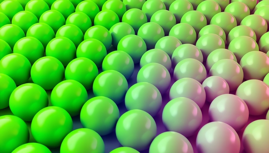 Vibrant 3D spheres pattern in a puzzle shooter game.