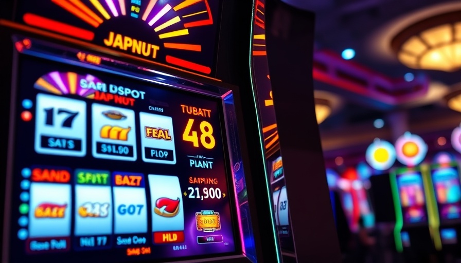 MGM Springfield slot machine jackpot display, vibrant neon lights.