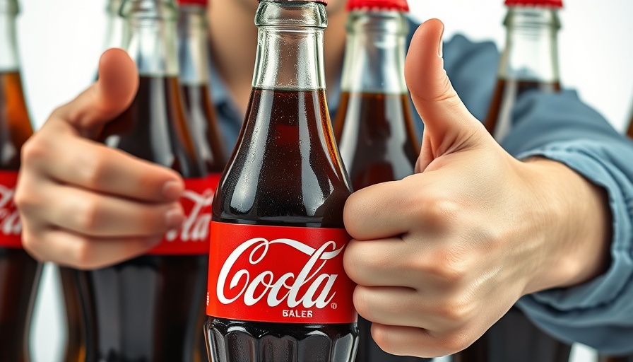 Cane sugar Coca-Cola glass bottles with person blurred in the background.