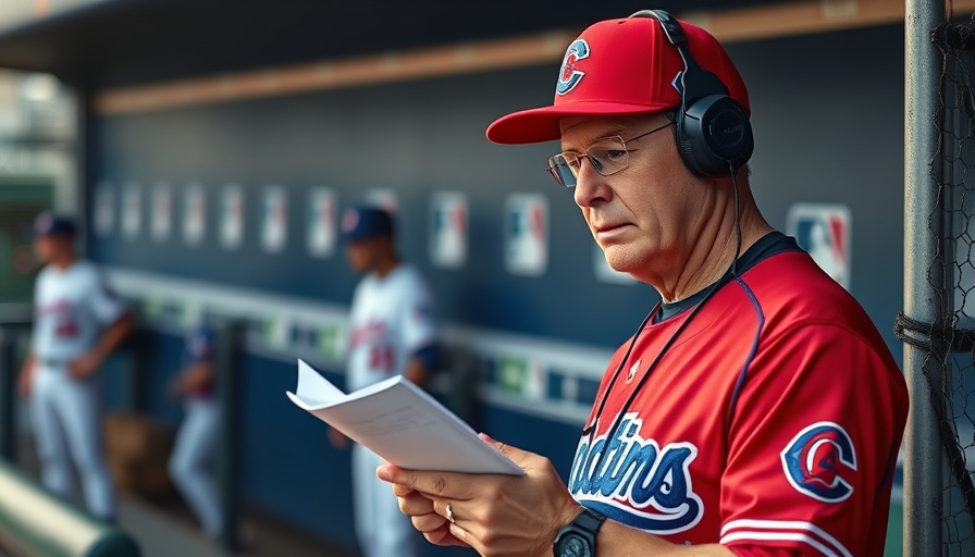 Iggy Suarez WooSox weekend manager reviewing notes in dugout