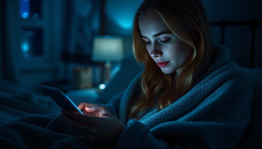 Young woman browsing for cheaper flights at night in bed.