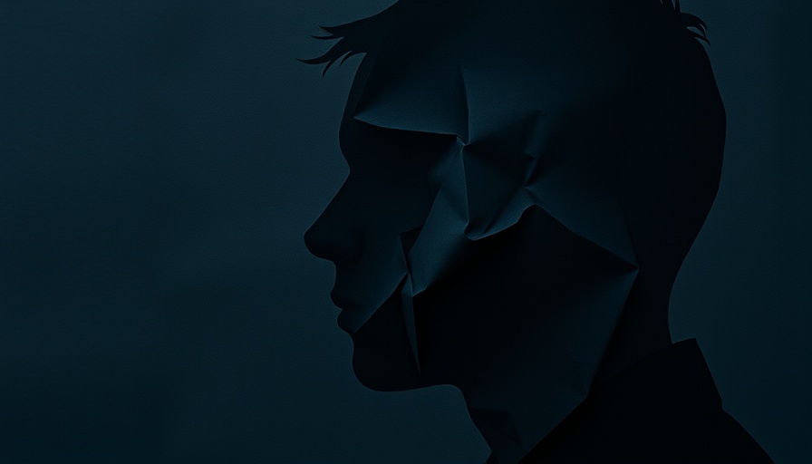 Abstract human silhouette in crumpled paper, representing fasting and depression.