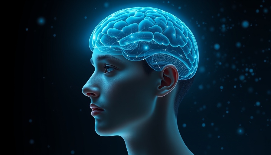 Futuristic human profile with glowing brain symbolizing mental liberation in thought control.