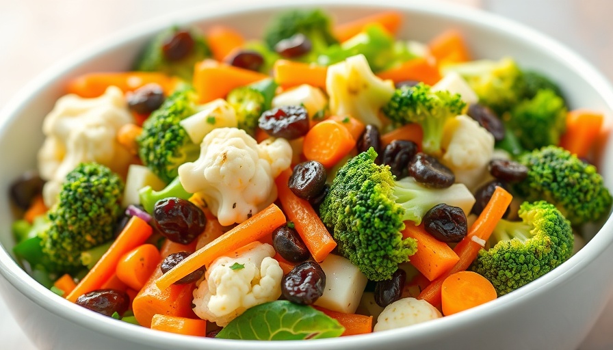 Whole Foods Copycat Detox Salad with broccoli, carrots, and cauliflower