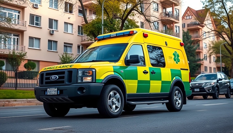 Ambulance parked in Leicester street, related to dog attacks situation.