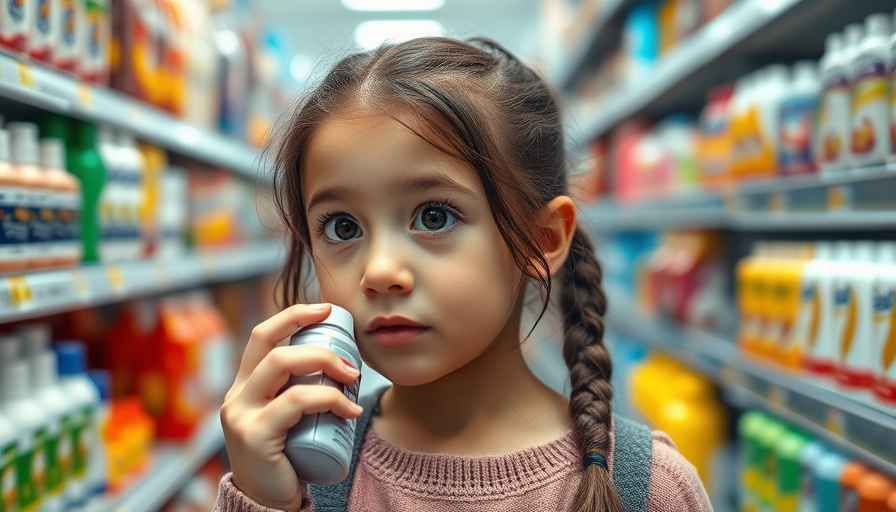 Girl considering if tween and teen products are safer, smelling deodorant in store.