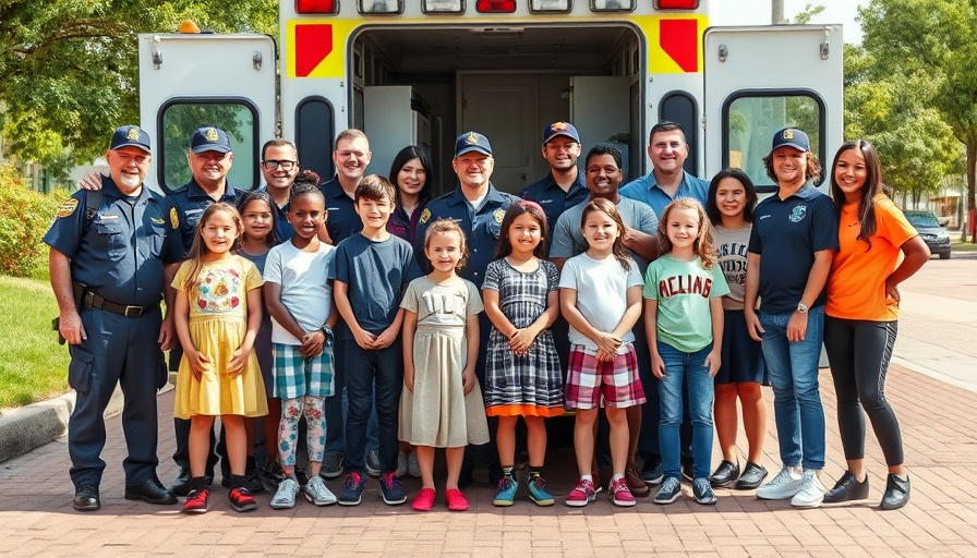 National Night Out in Massachusetts: Community event with kids and responders smiling.
