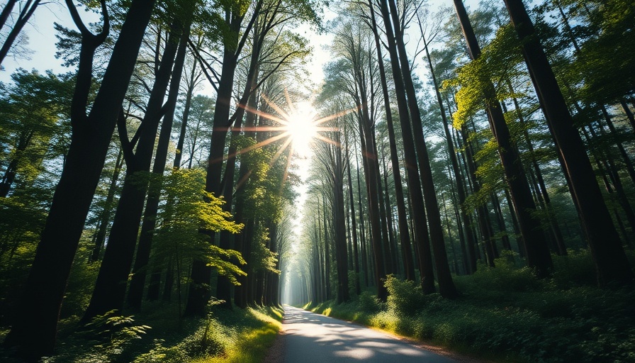 Peaceful forest path for simple ways to reset your mind.