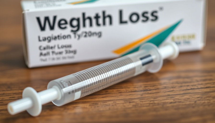 Weight loss drug syringe on table, illustrating access challenges.