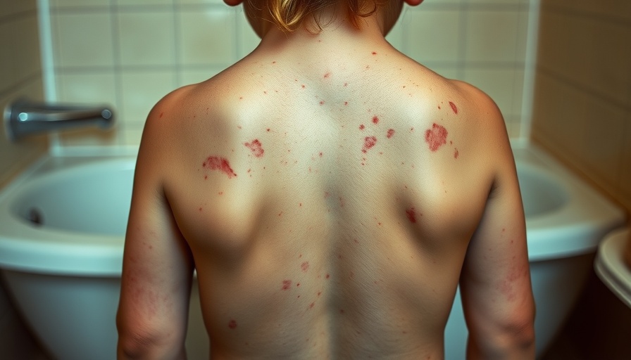 Child with chickenpox near bathtub, relevant to free chickenpox vaccine UK.