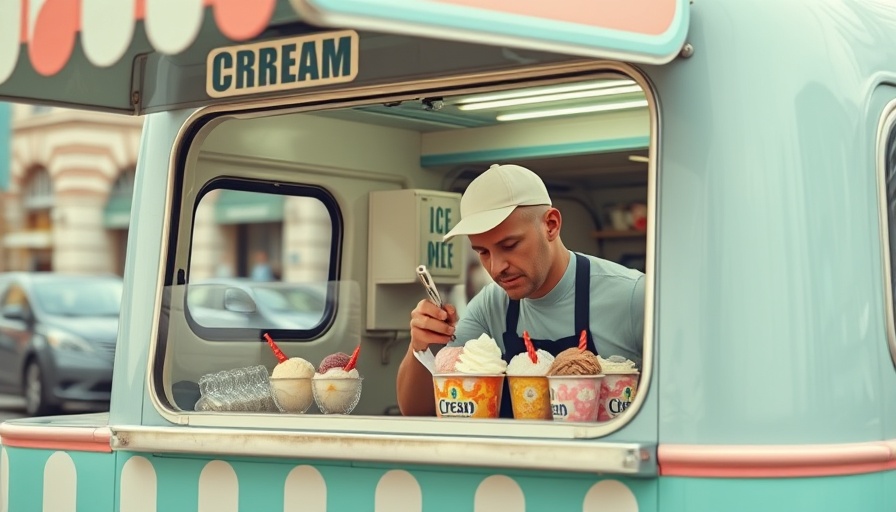 Vintage ice cream van during reform councillor investigation.