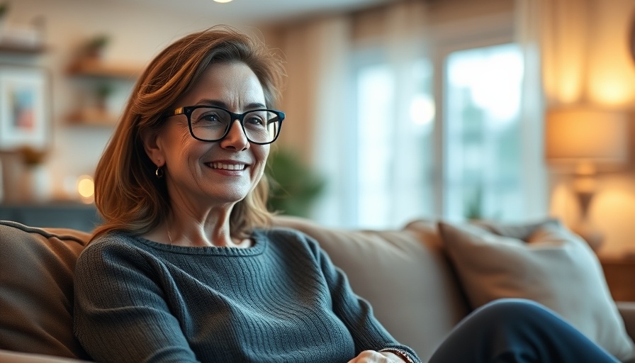 A woman smiling indoors, reflecting on health topics.
