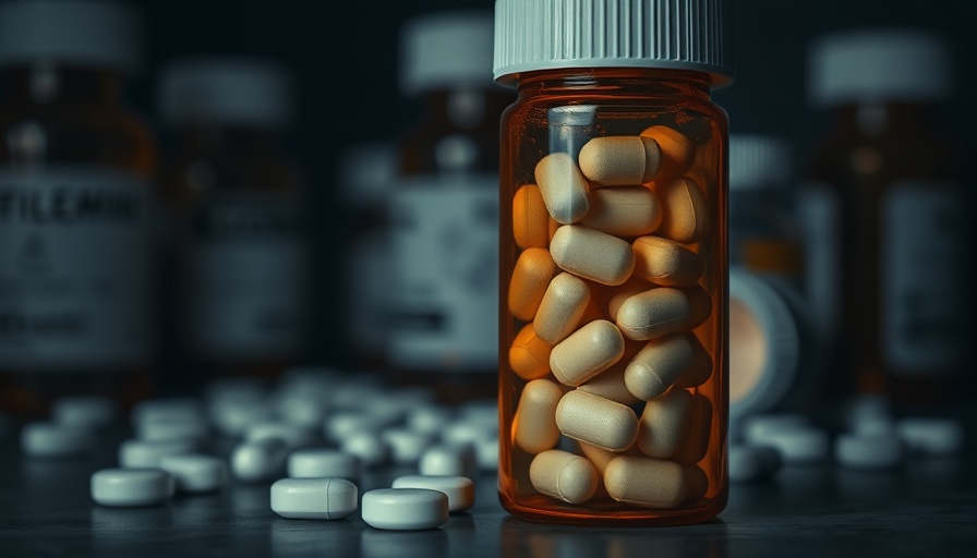 Prescription pill bottle symbolizing public health response to substance risks.