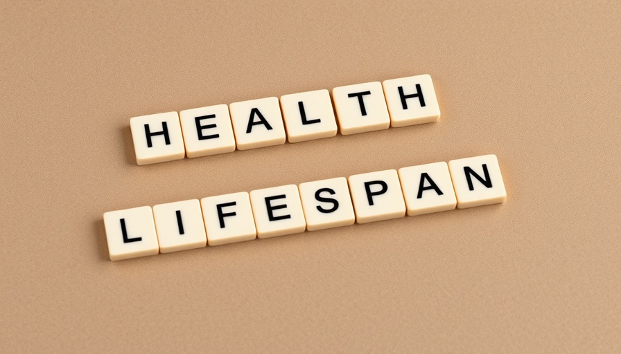 Scrabble tiles forming health and lifespan crossword on brown background.