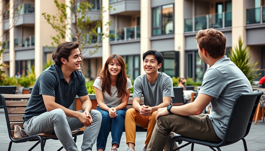Teenagers outdoors discussing impact of pandemic in casual setting.