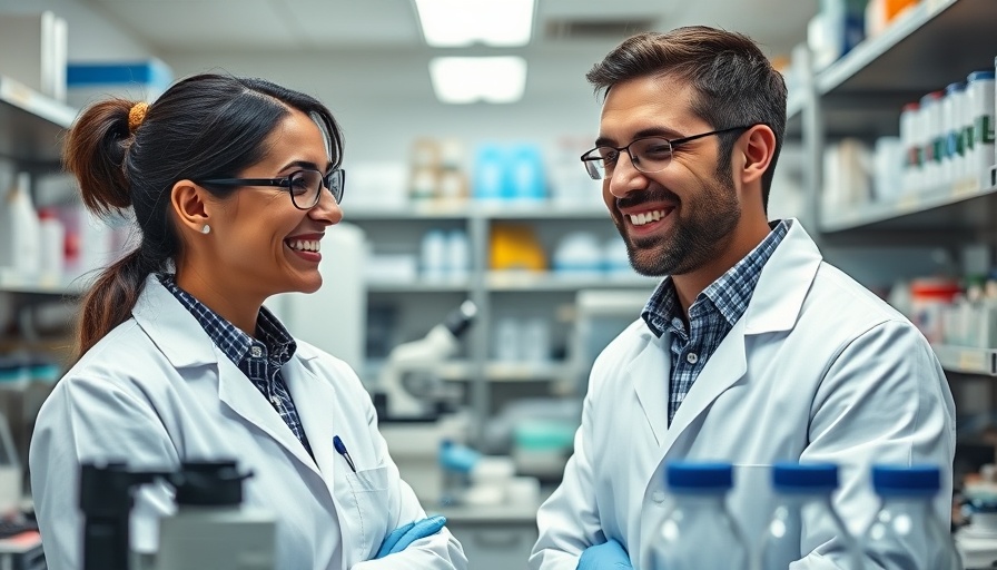 Researchers in lab celebrating Huntington's disease treatment breakthrough.