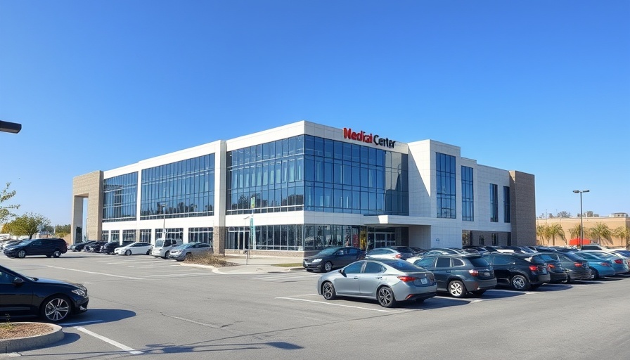 Modern medical center building with parking lot at Berkshire Medical Center