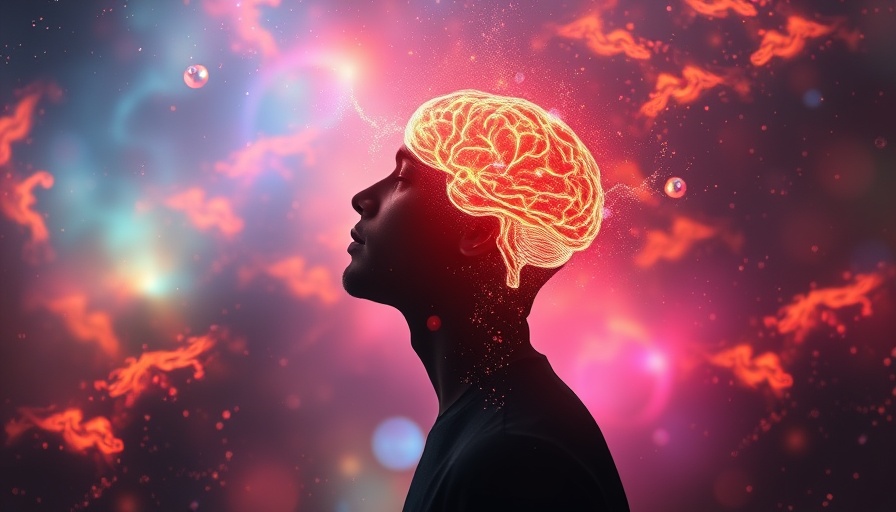 Silhouette with radiant mind in cosmic background, showcasing breathwork's effect on consciousness.